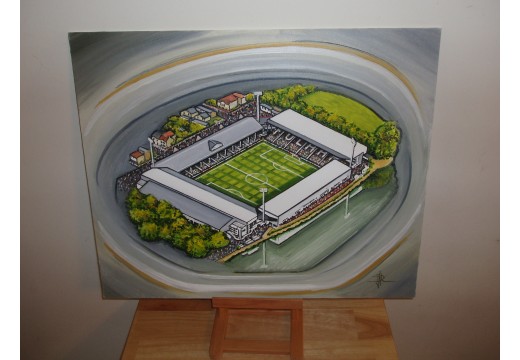 Craven Cottage Stadium Fine Art Original Oil Painting - Fulham FC